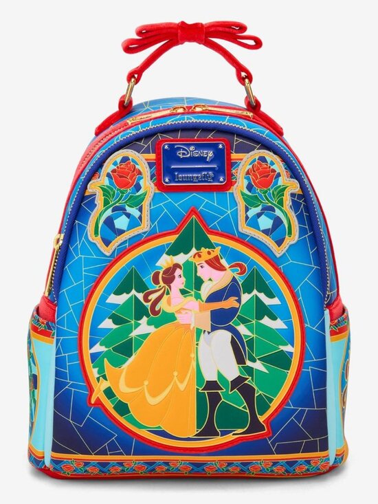 Loungefly Handbags - Loungefly Disney Beauty and the Beast Stained Glass Mini Backpack NWT